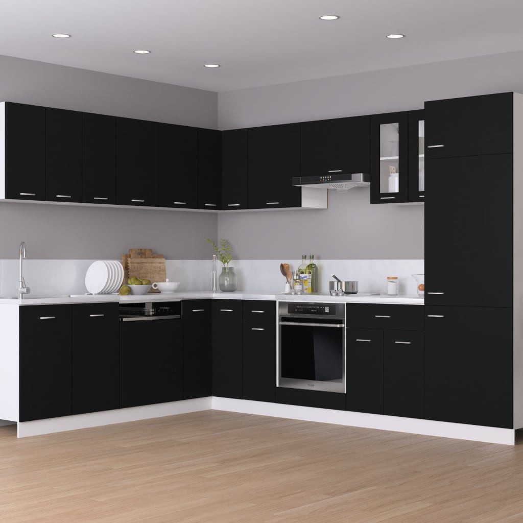 vidaXL Hängeschrank Wandhängeschrank Schwarz 60x31x60 cm Holzwerkstoff