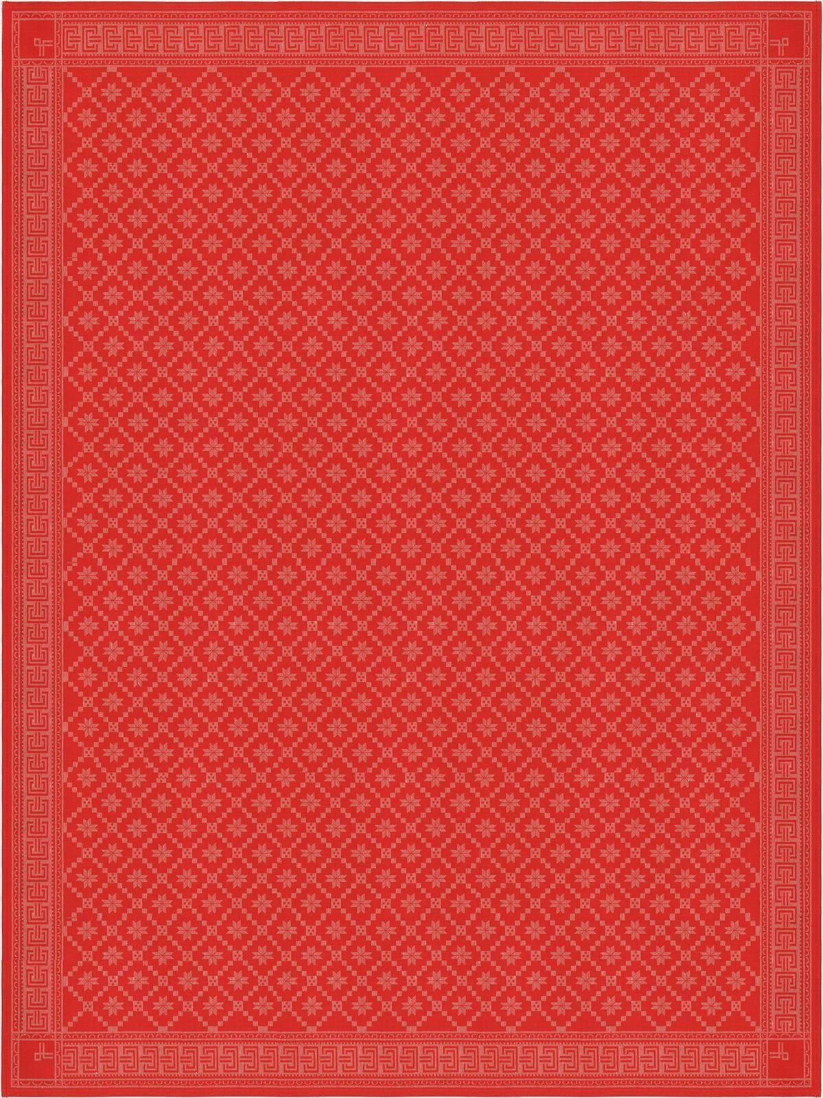 Ekelund Tischdecke Tischdecke Åttebladrose 330 150x260 cm, Pixel gewebt (6-farbig)