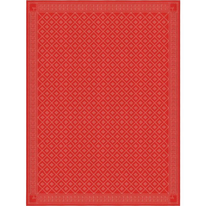 Ekelund Tischdecke Tischdecke Åttebladrose 330 150x150 cm 55% Baumwolle 45% Leinen Pixel gewebt (6-farbig)