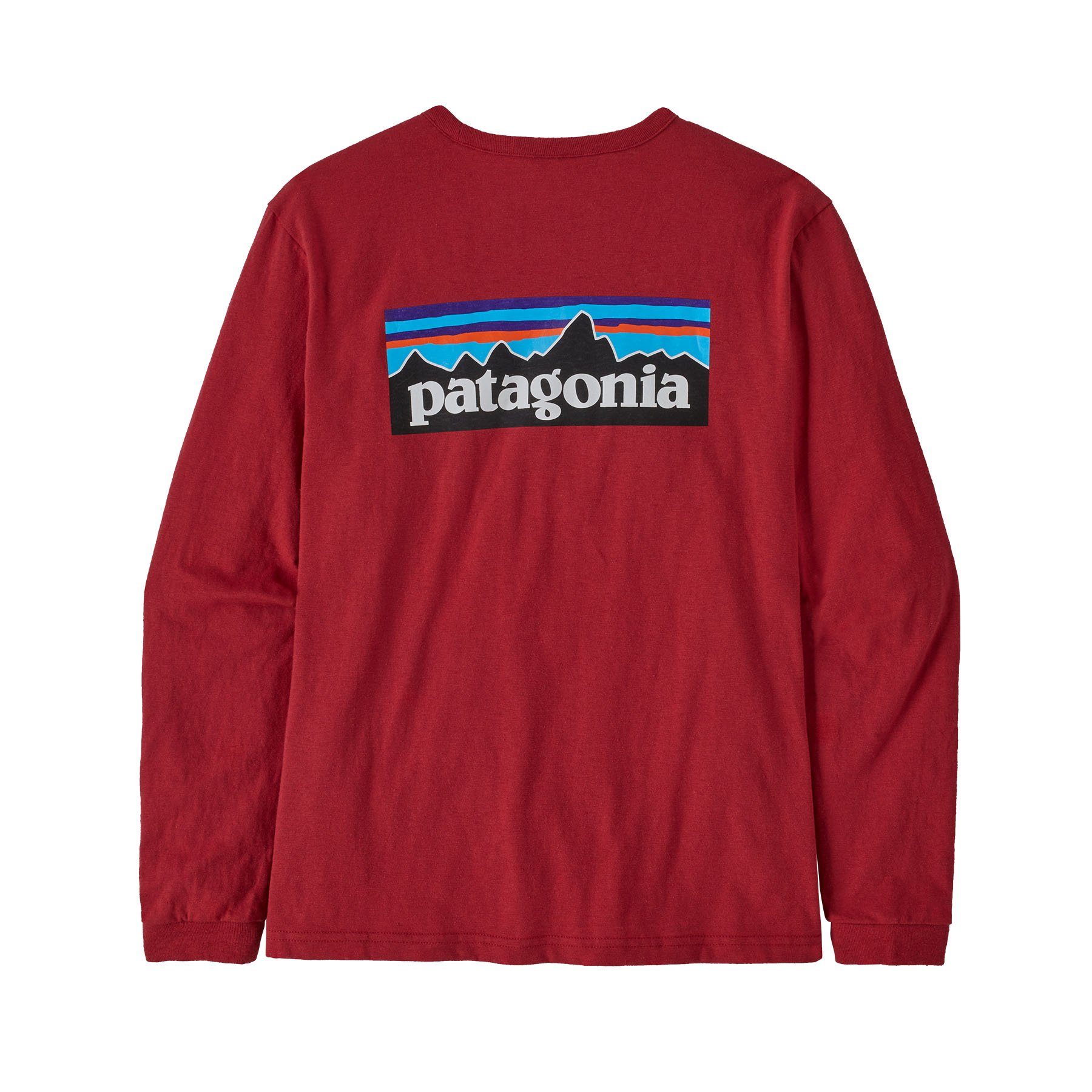 P-6 Adult Patagonia red Responsibili-Tee sumac Langarmshirt Patagonia Langarmshirt Damen Logo