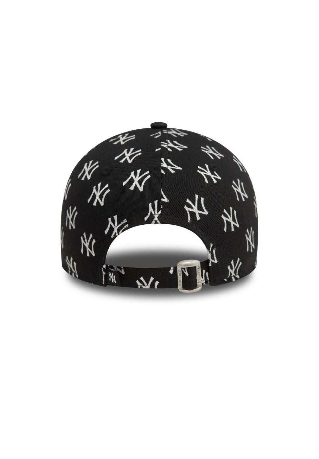 New Era Baseball Cap New York Yankees MLB Womens Metallic Mono Schwarz 9Forty Verstellbare (1-St)