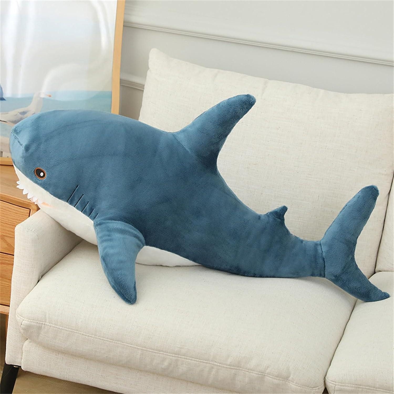 LuxusKollektion Kuscheltier Plüschtier Walhai Kuscheltier Plüsch Kissen Blau 75cm