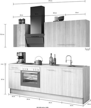 OPTIFIT Küche Klara, 210 cm breit