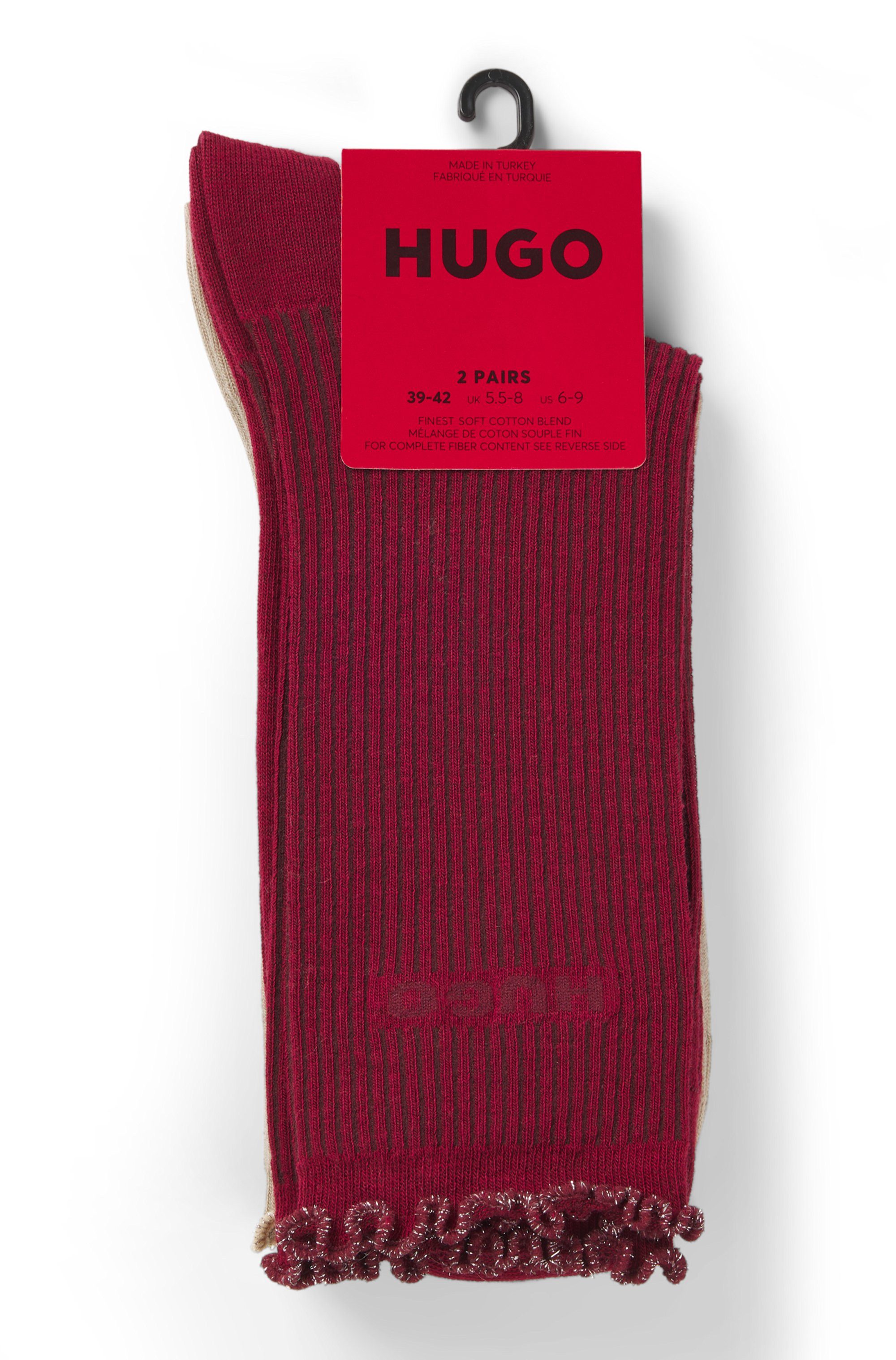 HUGO Basicsocken 2P RS LETTUCE CC W (2-Paar) Bund leicht gekräuselt – Bild 5 von 5