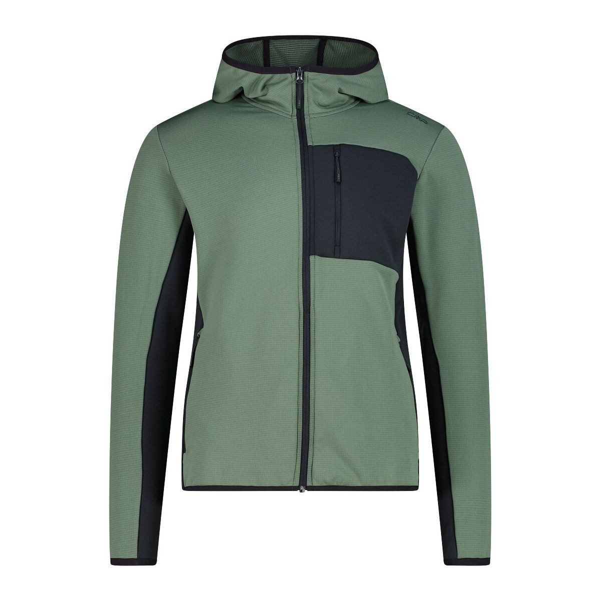 CMP Fleecejacke MAN Fleece Jacket FIX Hood Stylische Herrenjacke mit Grid-Tech-Fleece für optimalen Komfort und