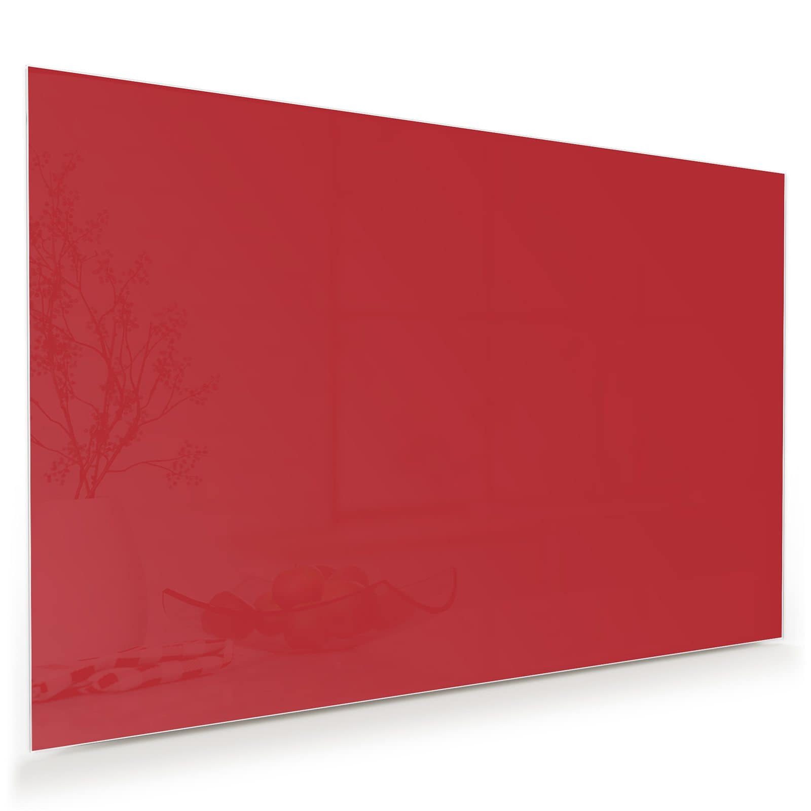 Primedeco Glasbild Wandbild Weinroter Hintergrund III mit Aufhängung, Einfarbige Designs (21 verschiedene Größen, 1 St), Elegante Aufhängung