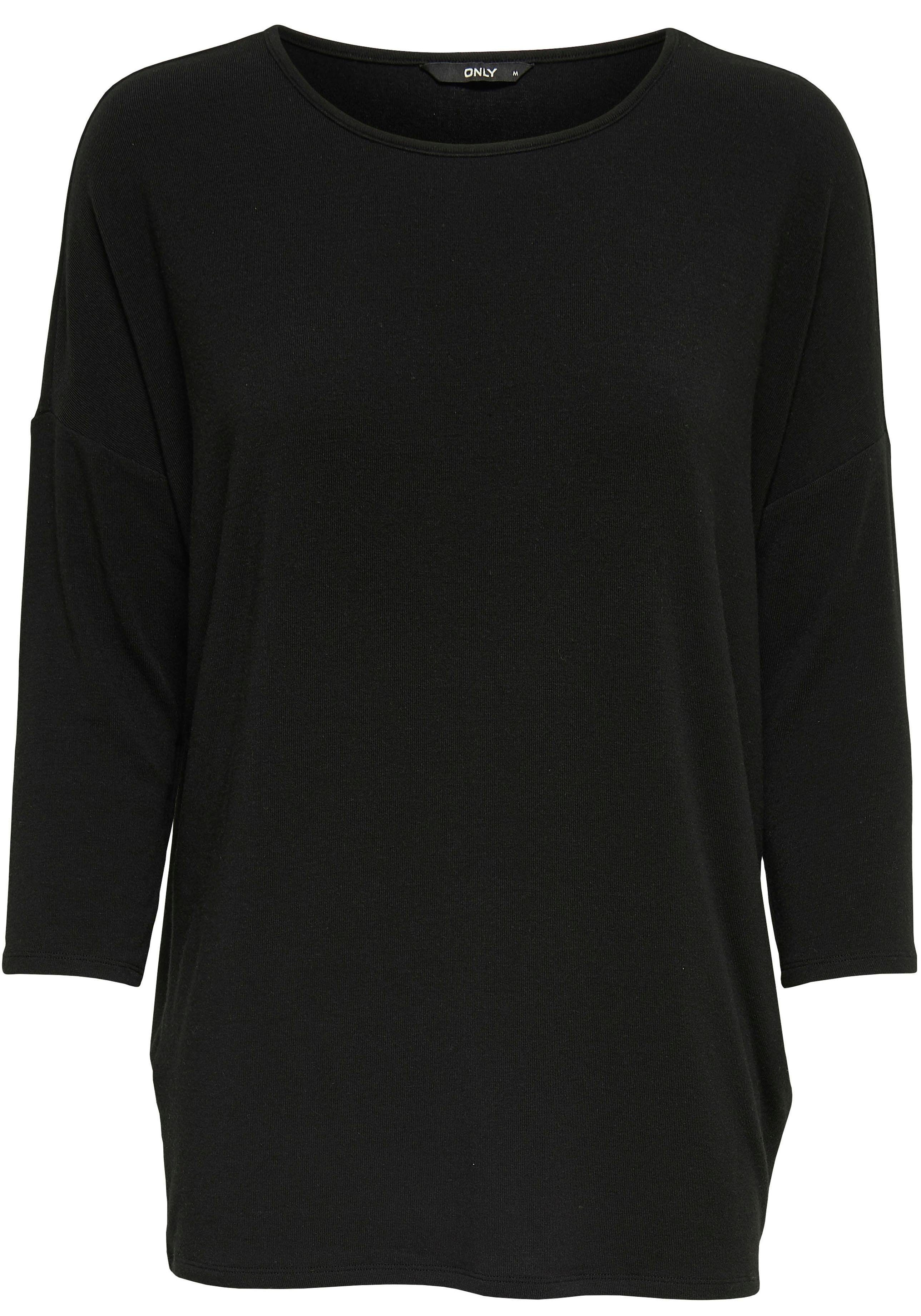 3/4-Arm-Shirt ONLGLAMOUR in Oversize-Form ONLY black lässiger