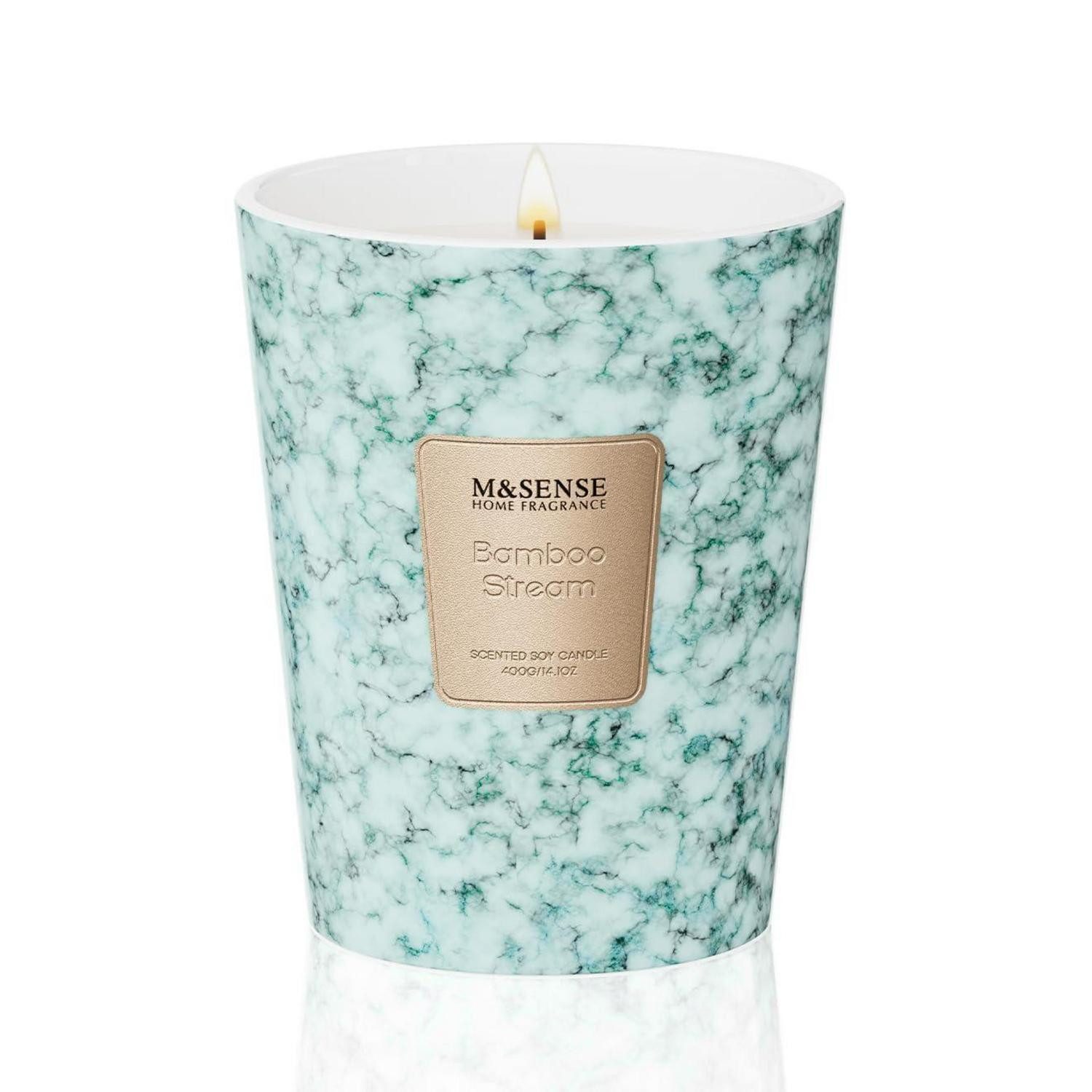 LuxusKollektion Duftkerze Duftkerze Bambus-Bach Groß 400g 2 Docht