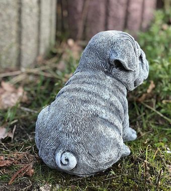 Stone and Style Gartenfigur Steinfigur Bulldogge Welpe