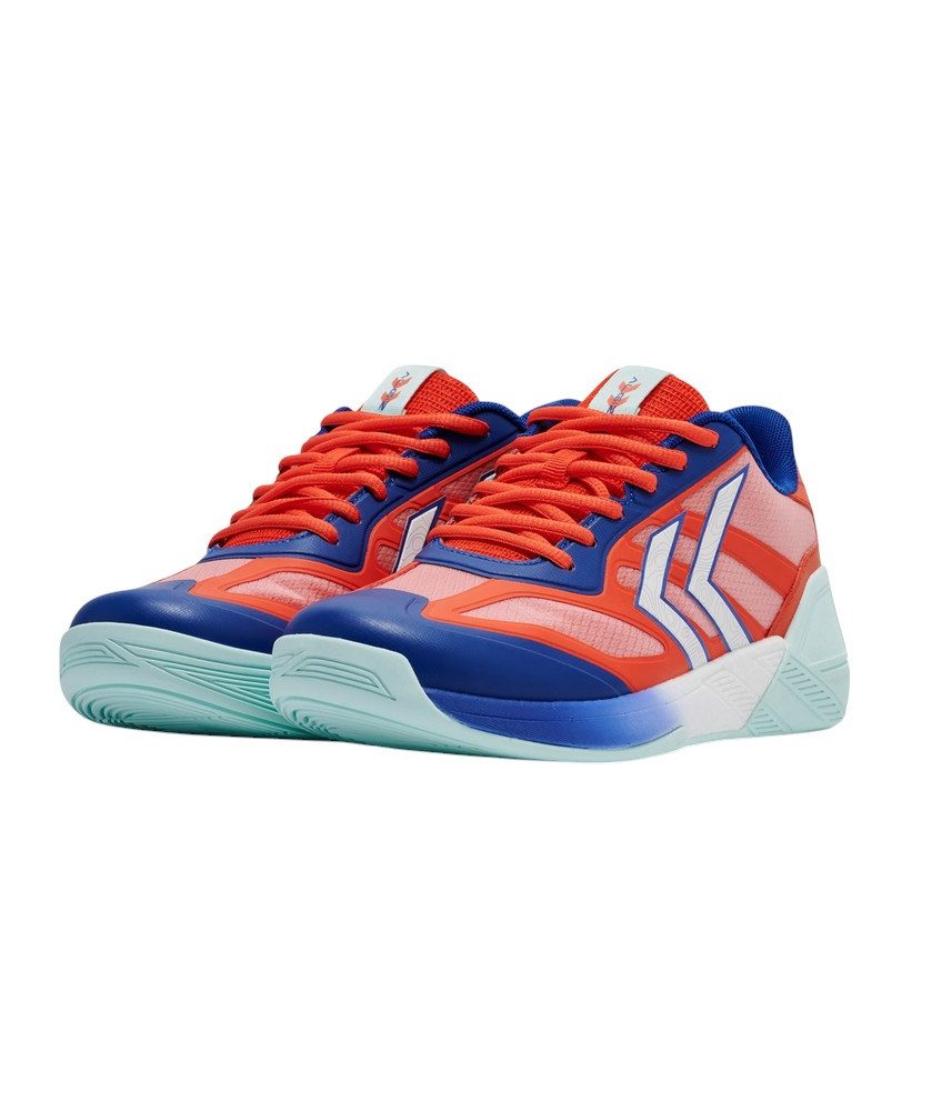 hummel Hallen-Indoorschuhe Algiz 25ICON rot/blau/weiss Herren Badmintonschuh