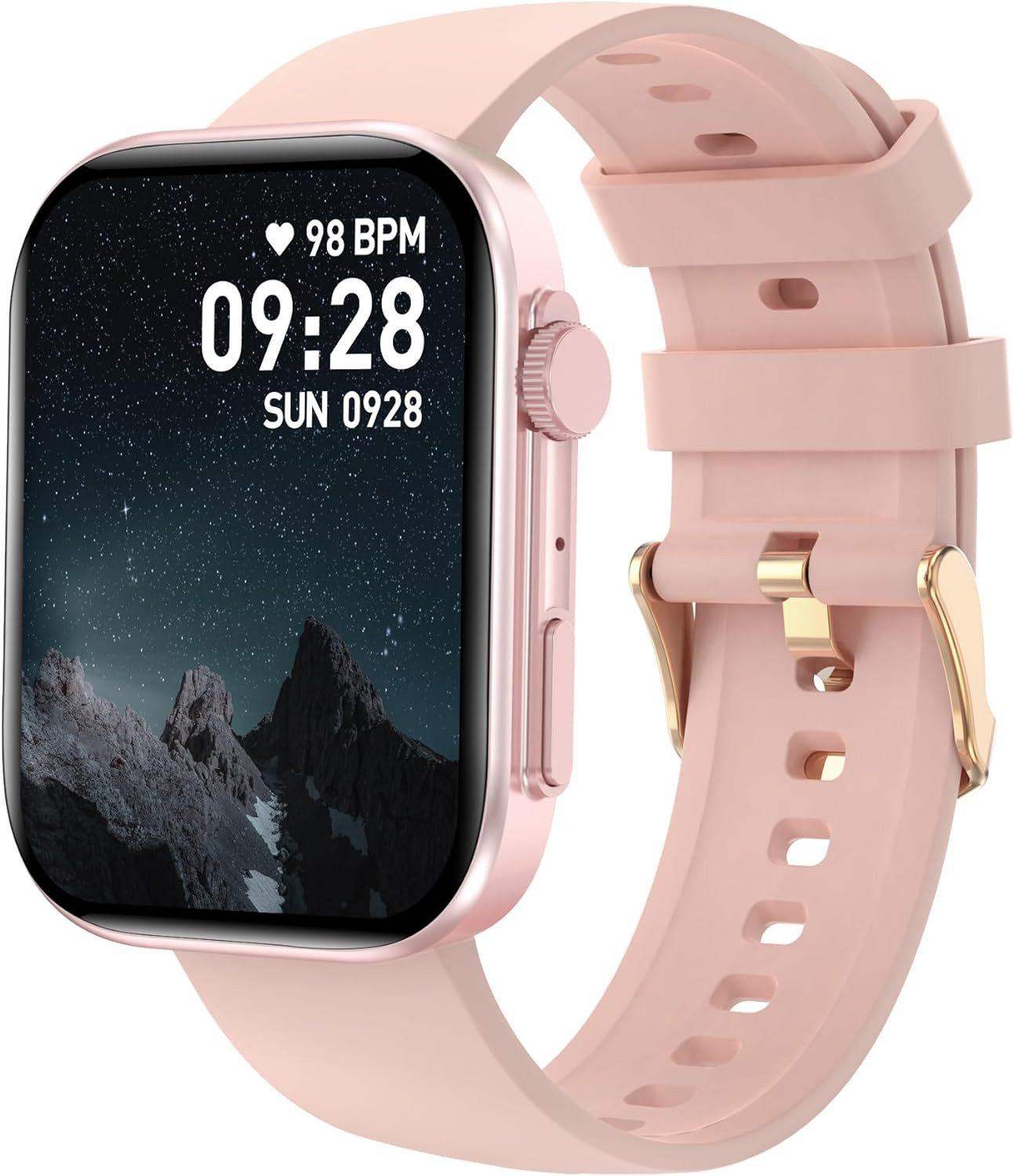 Bebinca Über 200 anpassbare Zifferblätter Smartwatch (2,01 Zoll, Android, iOS), mit 24-Stunden-Herzfrequenzüberwachung,123 Sportmodus,IP68 Wasserdicht