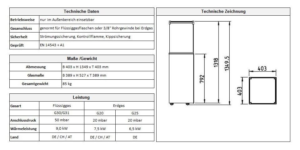 CB-TEC Feuerstelle Dekton