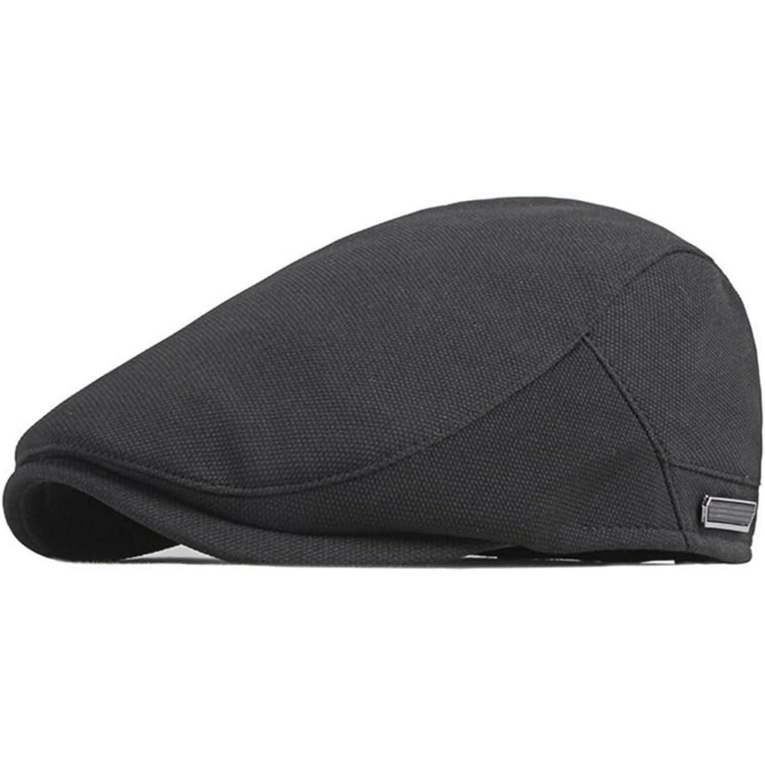 LuxusKollektion Schiebermütze Schiebermütze Herren Flatcap Gatsby Newsboy Einheitsgröße M Schwarz – Bild 4 von 5