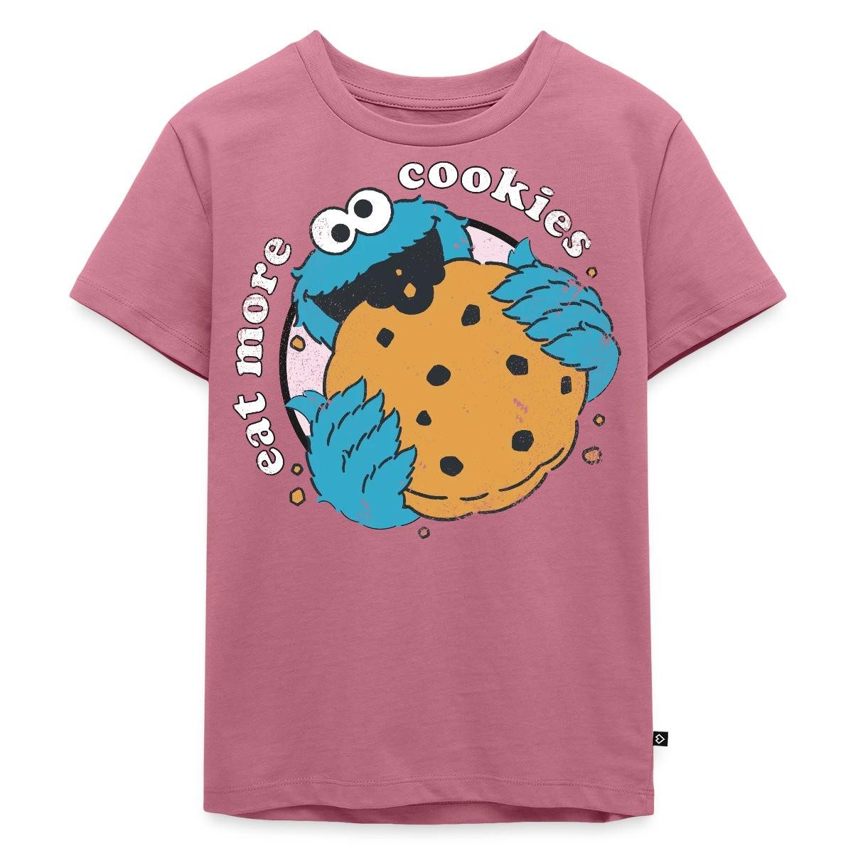 T-Shirt Sesamstraße Krümelmonster Eat More Cookies Kinder Premium T-Shirt