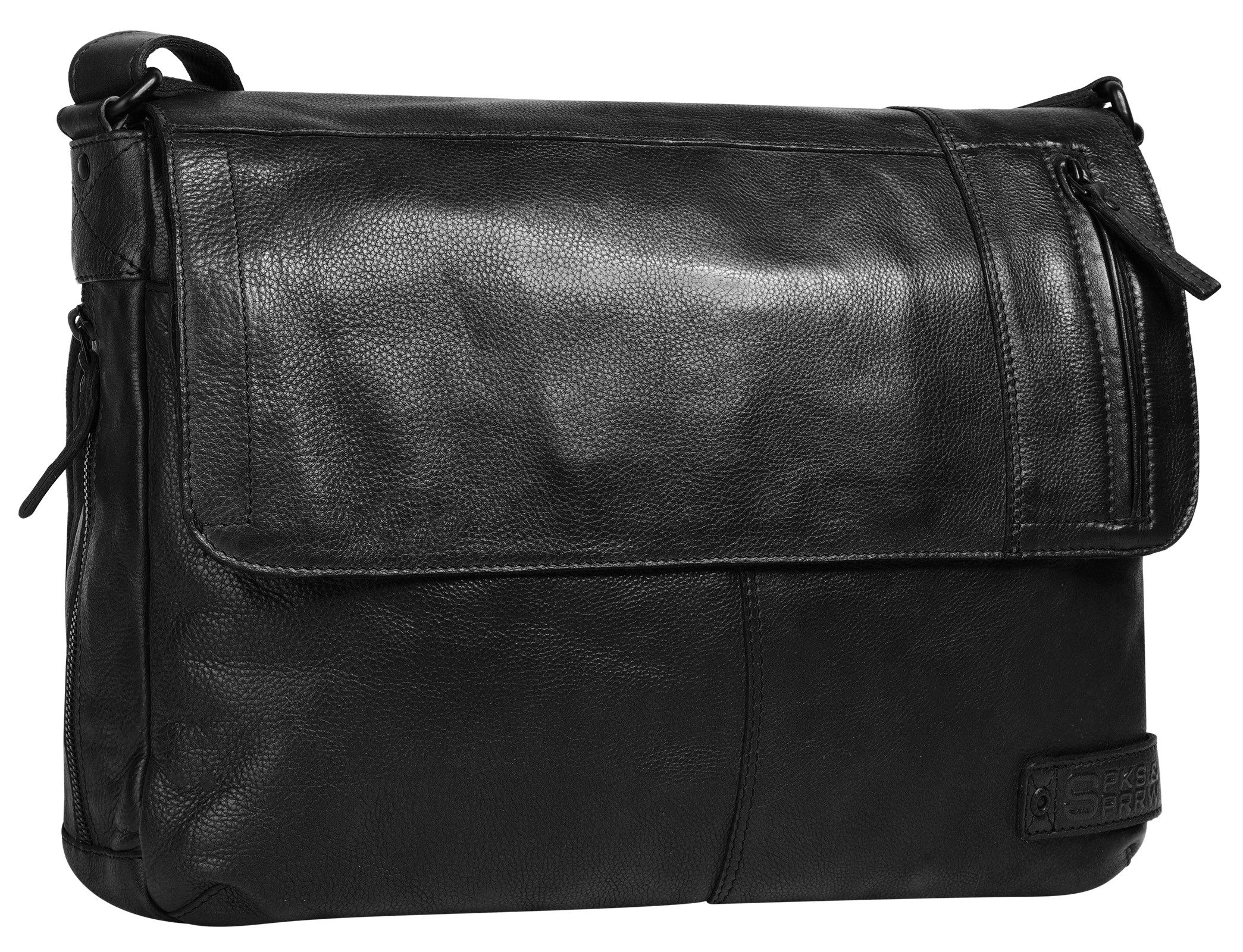 Spikes & Sparrow Messenger Bag, echt Leder