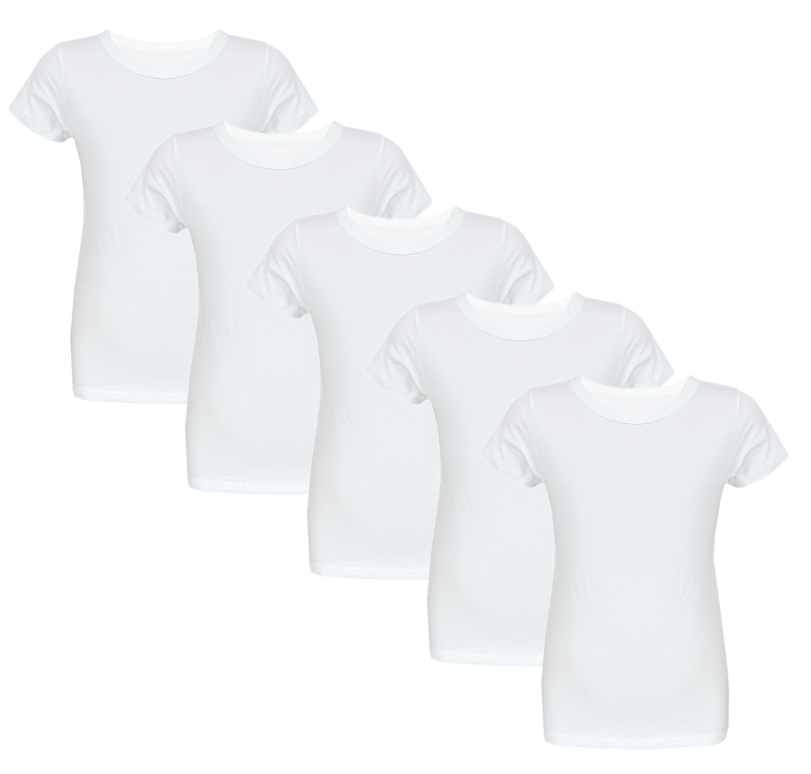 TupTam Unterhemd TupTam Kinder Jungen Unterhemd Basic T-Shirts Kurzarm 5er Pack Weiß