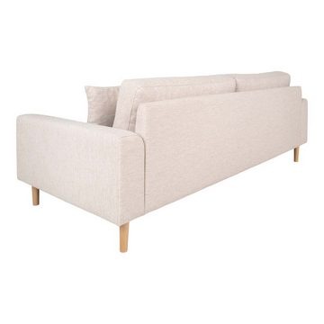 ebuy24 Sofa Lido Sofa 3 Personen mit 2 Kissen sandfarben.