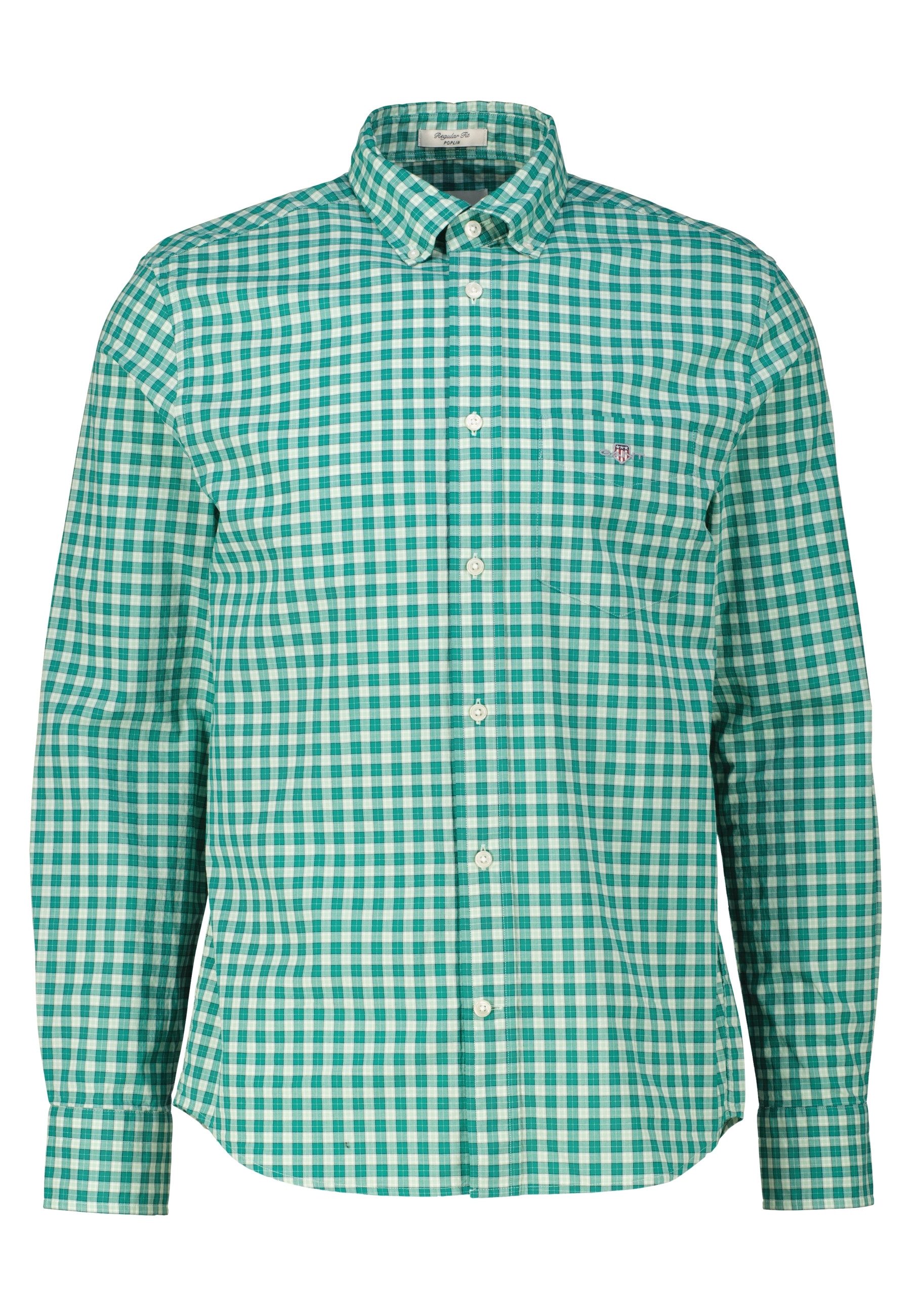 Langarmhemd Herren Hemd CLASSIC POPLIN CHECK SHIRT Regular Fit