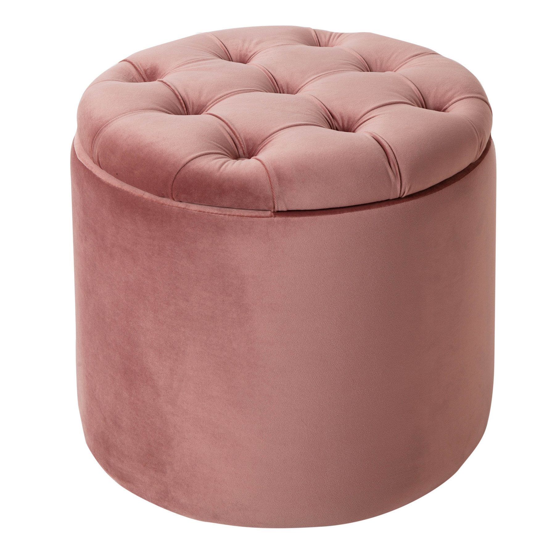 riess-ambiente Hocker MODERN BAROCK 50cm altrosa, Wohnzimmer · Samt · mit S günstig online kaufen