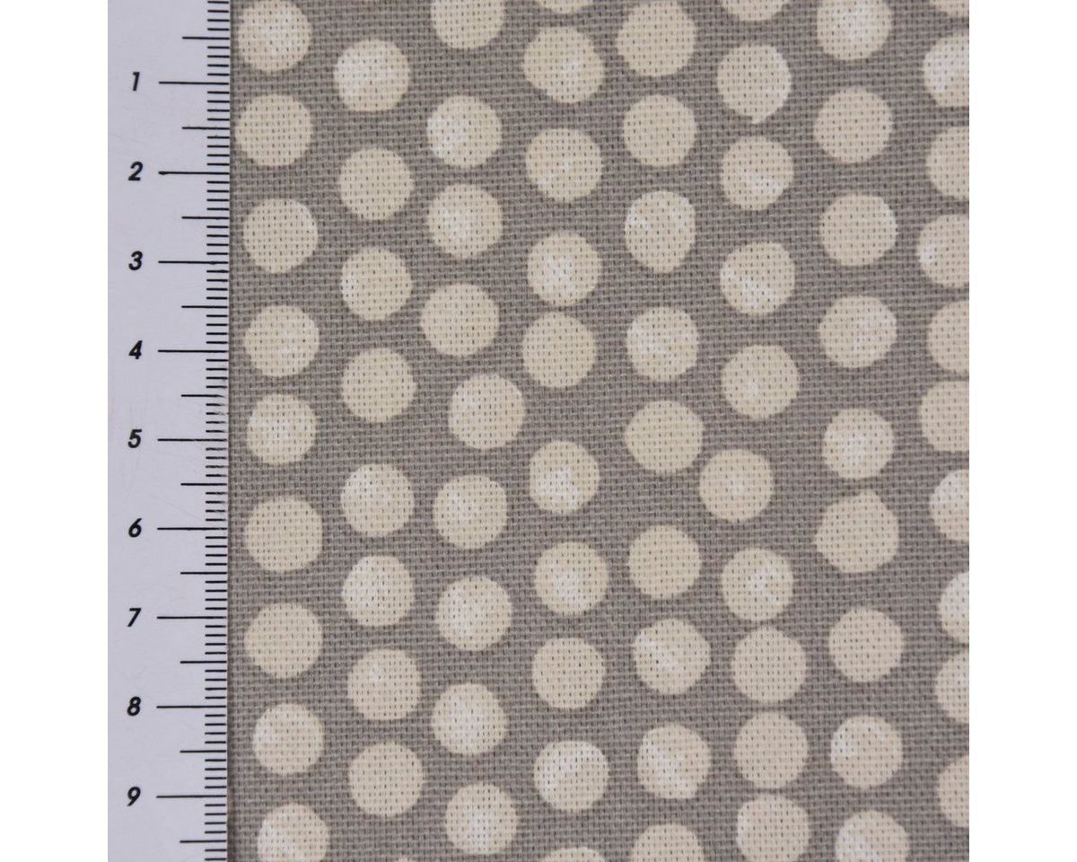 Thumbnail - Stoff Fryett`s Englischer Dekostoff Baumwollstoff Spotty Punkte grau 138cm