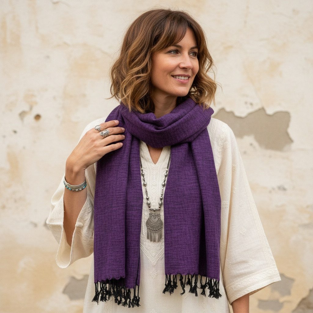 Guru-Shop Halstuch Weicher Goa Schal Stola, Schultertuch,..