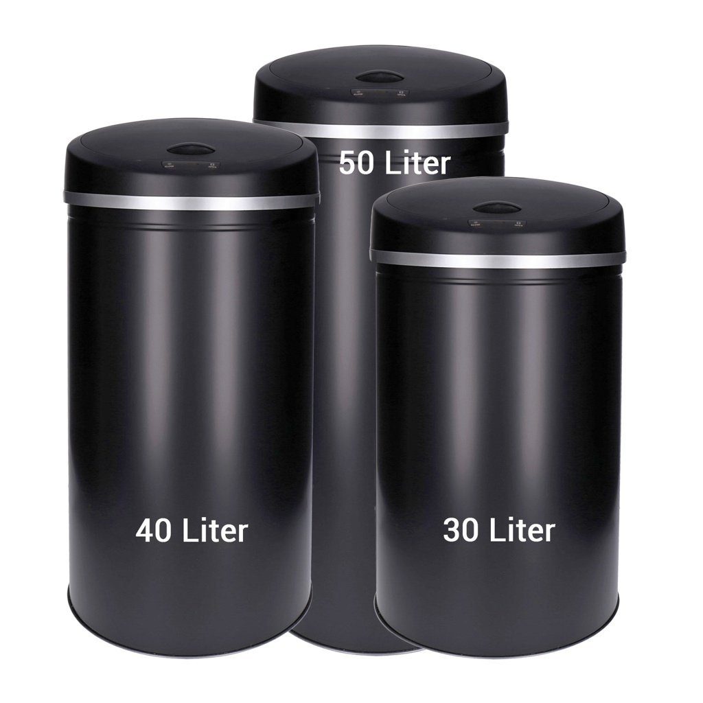 Liter) (Volumen: Mülleimer TP 40 schwarz Mülleimer Sensor