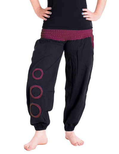 Vishes Haremshose Haremshose mit Taschen Hoher Bund One Size 32-42 Pluderhose, Chinohose, Pumphose, Yogahose