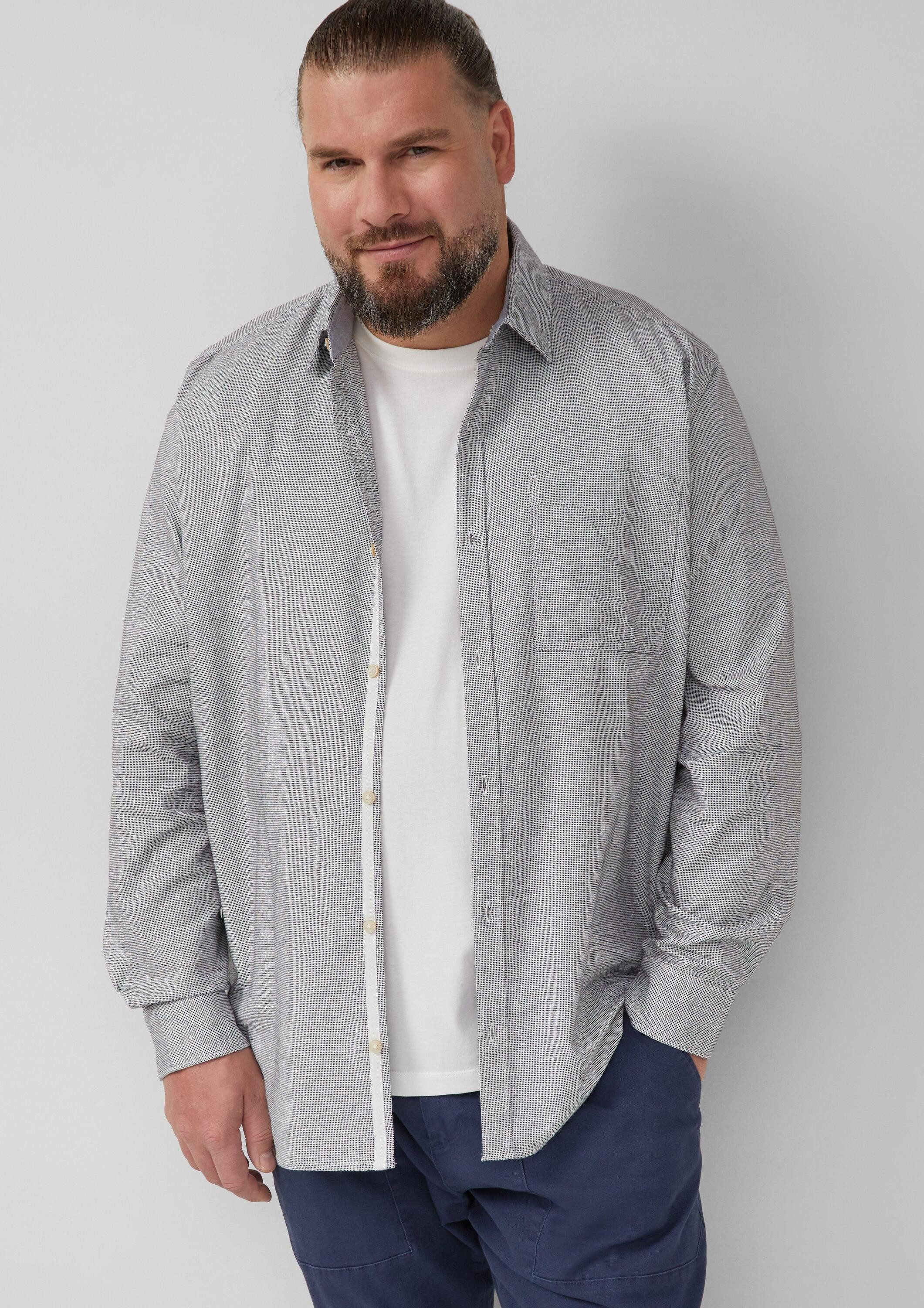 s.Oliver Langarmhemd Hemd Regular Fit: Gewaschenes günstig online kaufen