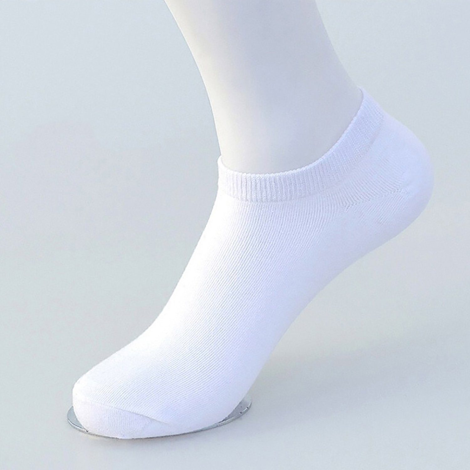 Daisred Freizeitsocken 30 Paar Einweg-Socken Sportsocken Unisex Baum-wolle Weiß