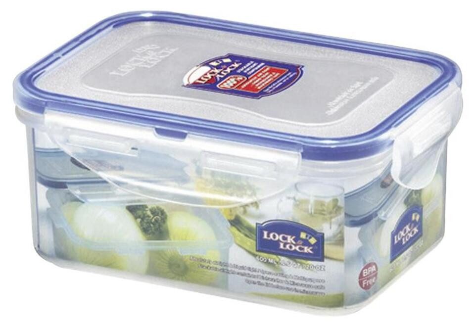 LocknLock Frischhaltedose Classic Frischhaltedose, 0,6 L, 15,1 x 10,8 x 6,9 cm, (1-tlg)