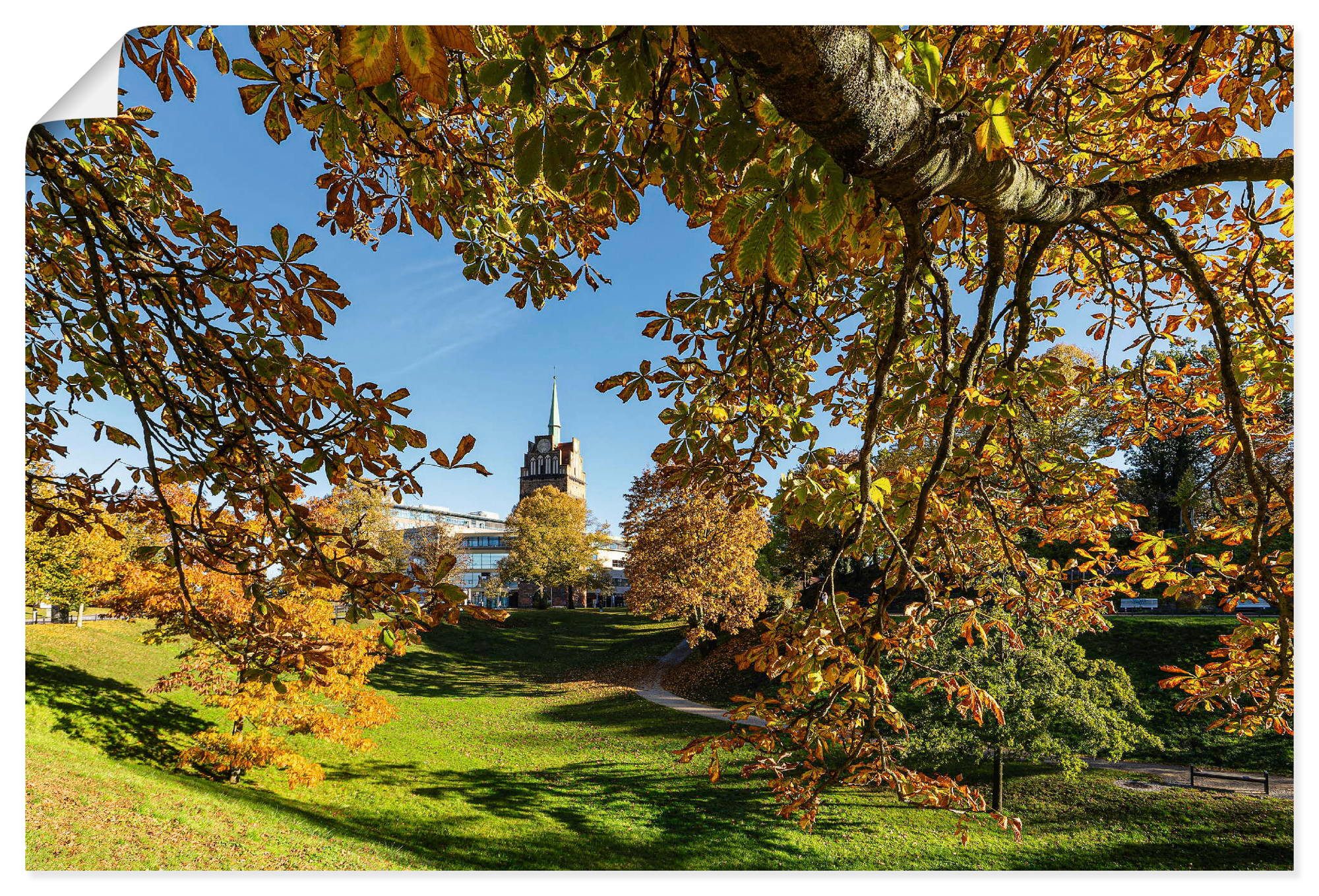 Artland Wandbild Kröpeliner Tor in der Hansestadt Rostock, Gebäude (1 St), als Alubild, Leinwandbild, Poster, Wandaufkleber in verschied. Größen