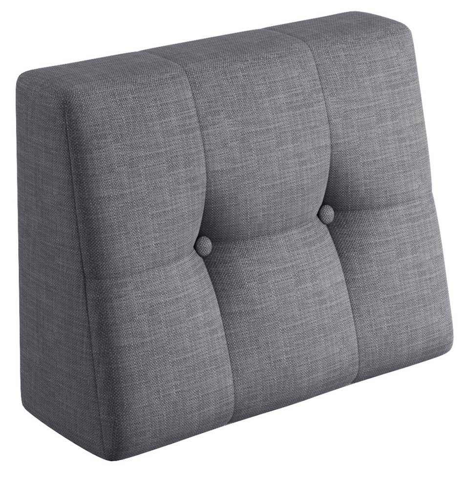 sunnypillow Rückenkissen Palettenkissen gesteppt Seitenkissen 60x40x20/10cm, Grau
