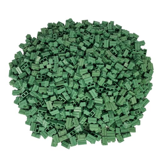 LEGO® Konstruktionsspielsteine »LEGO® 1x2 Mauersteine Sandgrün - 100 Stück - Sand green NEU«, (100 St)