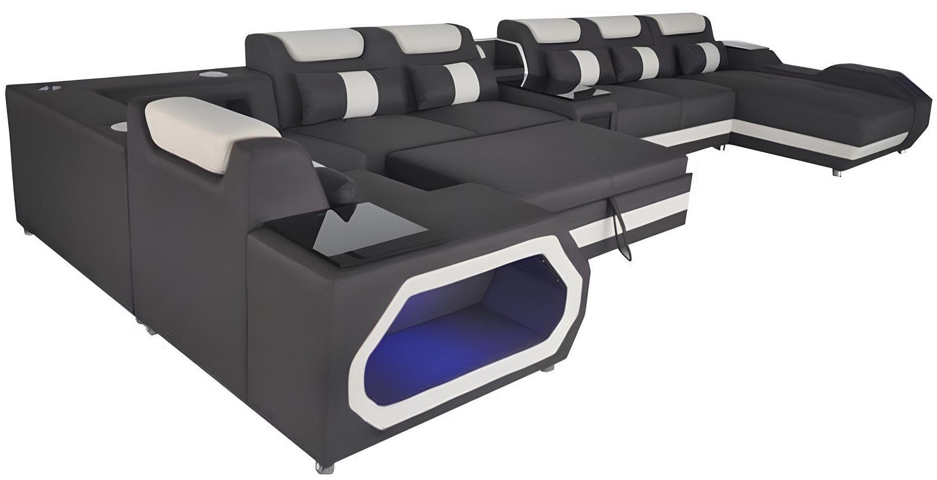 JVmoebel Wohnlandschaft Elegantes Leder Ecksofa für dein Wohnambiente, 1 Teile, Made in Europa