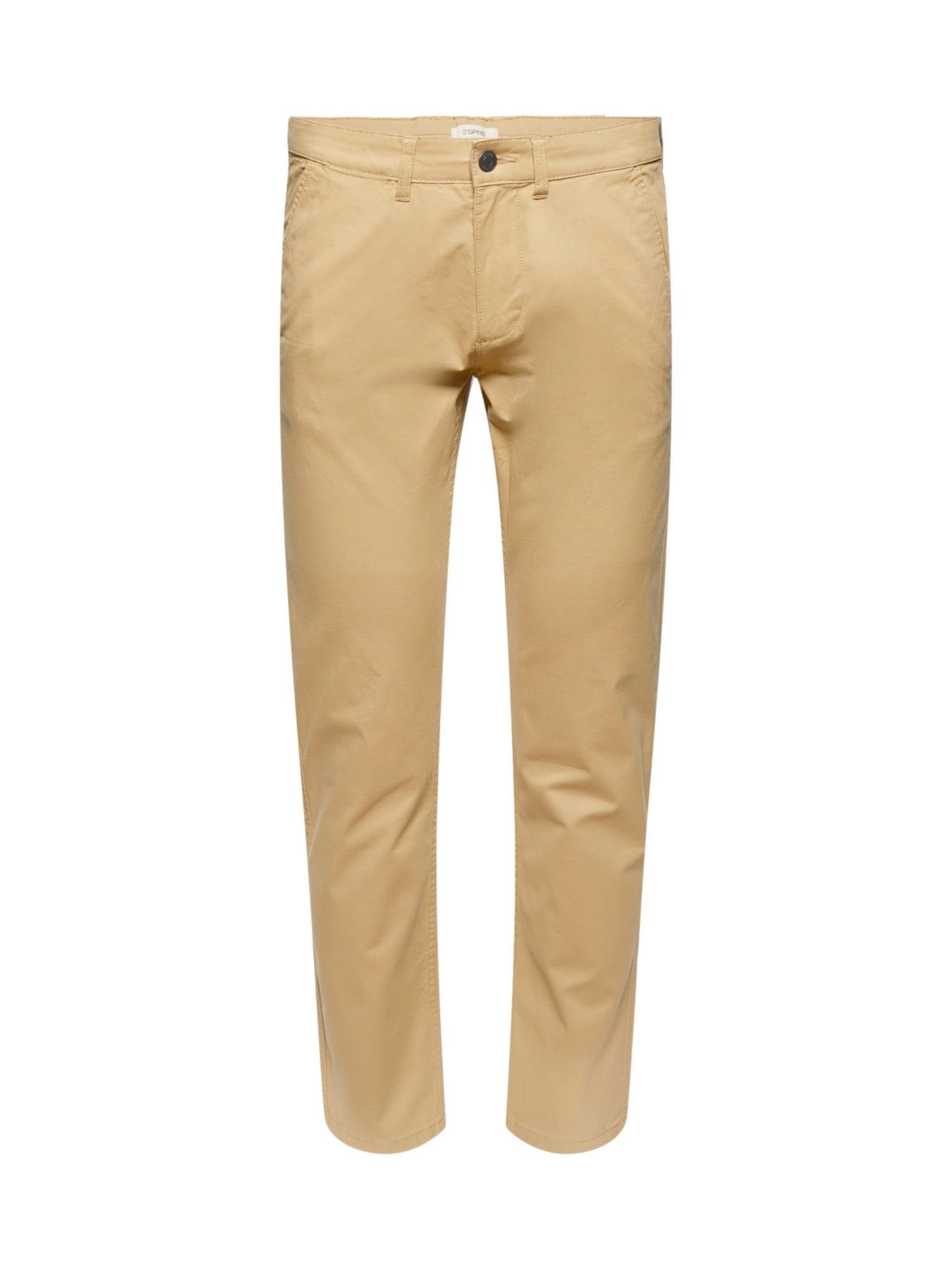 Esprit Chinohose Stretch-Chino aus Bio-Baumwolle BEIGE