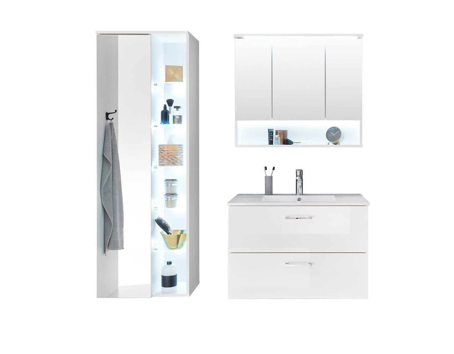 PREISBRECHER Spiegelschrank Bella 80 x 70 günstig online kaufen