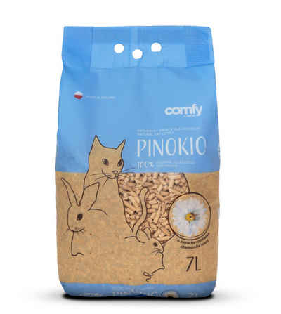 Comfy Katzenstreu Katzenstreu Pinokio Holzpellets Kamille 7L COMFY, Natürlich und biologisch abbaubar