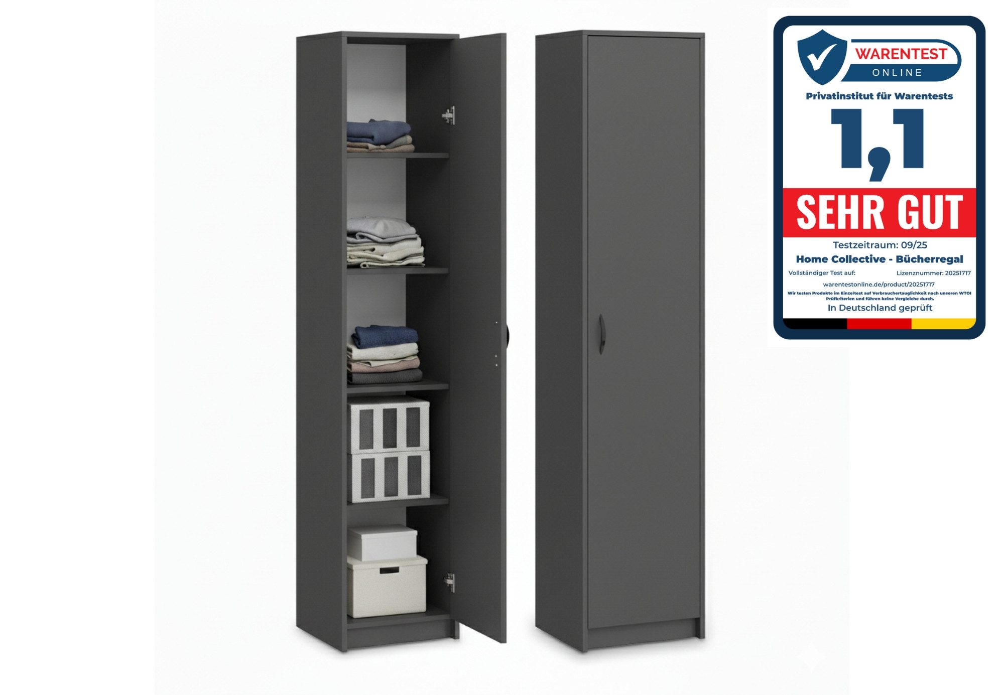 Home Collective Aktenschrank Bücherregal Kleiderschrank Regal 40cm breit 18 günstig online kaufen