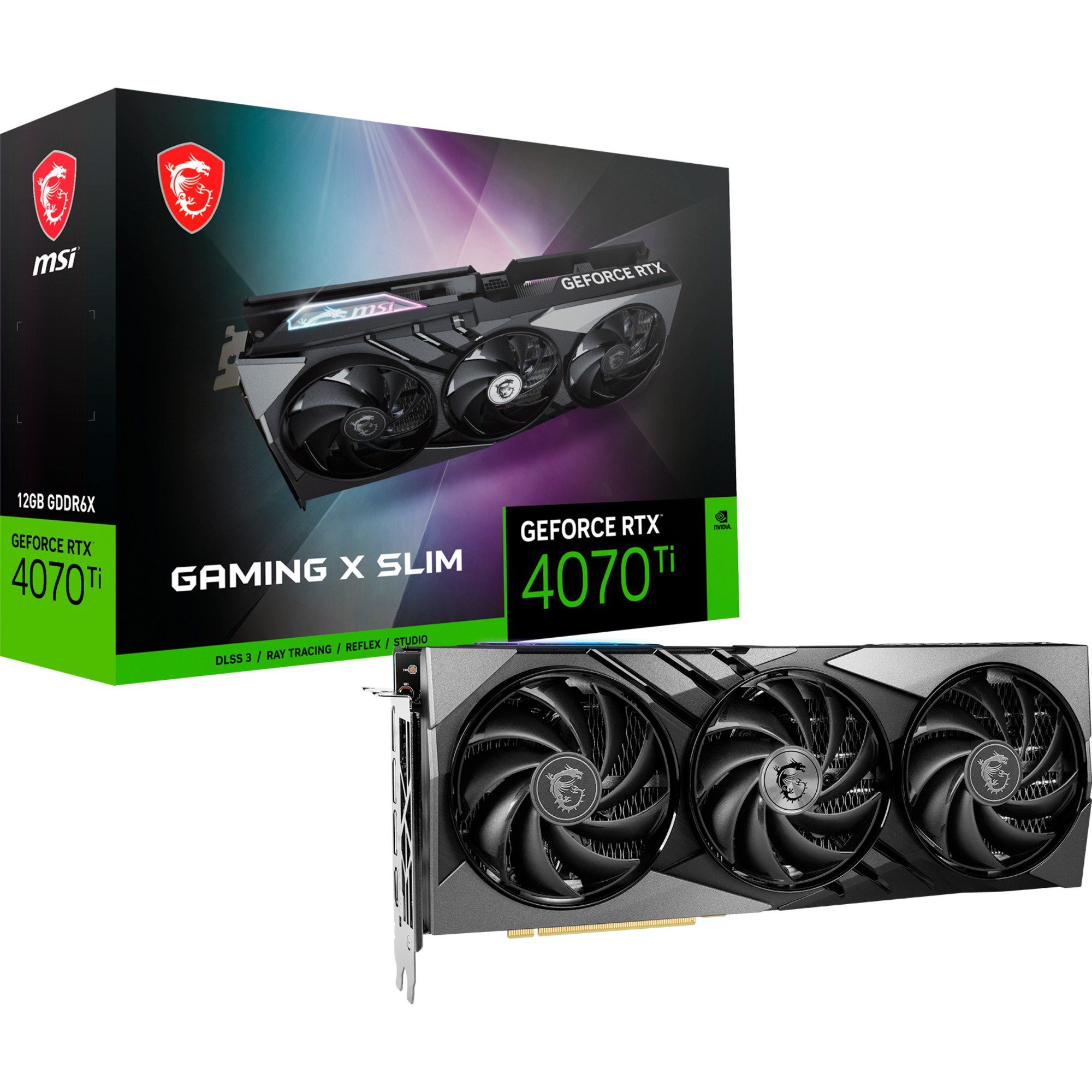 MSI GeForce RTX 4070 Ti GAMING X SLIM 12G Grafikkarte (12 GB, GDDR6X ...