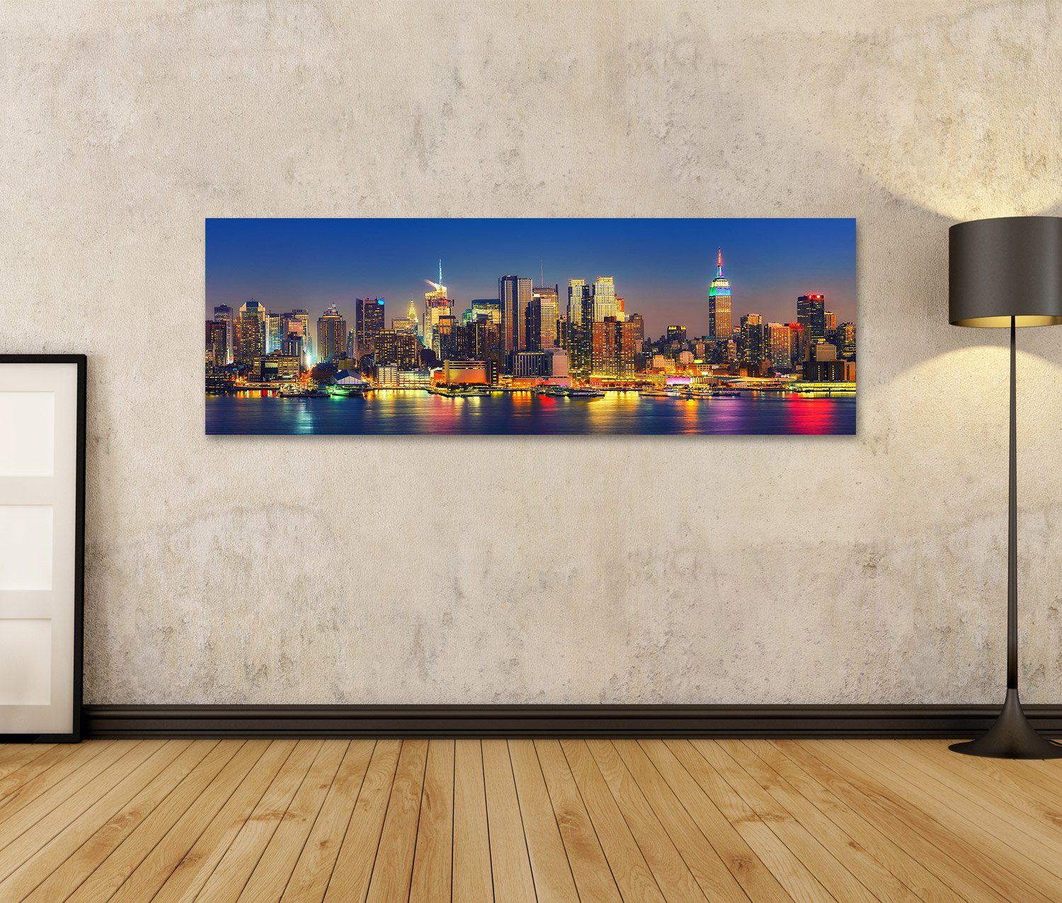 islandburner Leinwandbild Bild auf Leinwand Blick Auf Manhattan In Der Nach günstig online kaufen