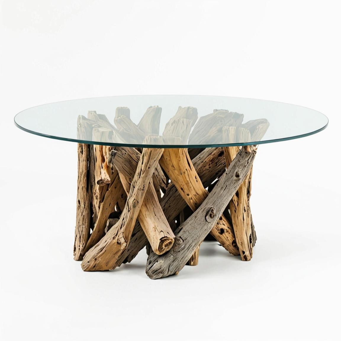 LebensWohnArt Couchtisch Teak Couchtisch TORA-rund ca. D70cm