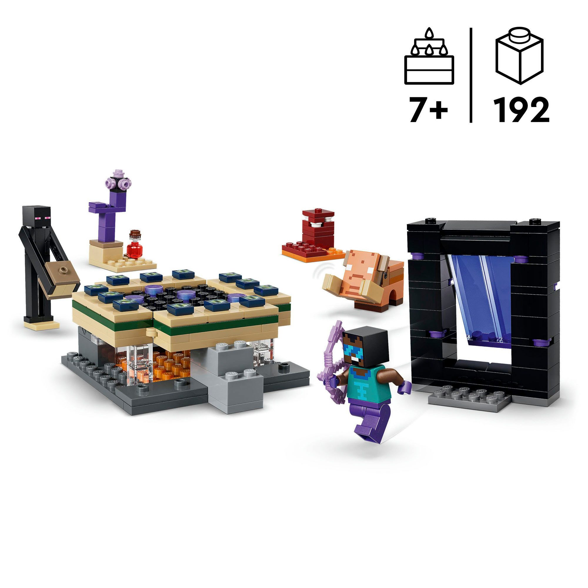 LEGO® Reise durch Nether und Endportal (21584), LEGO Minecraft Konstruktionsspielsteine, (192 St), Made in Europe – Bild 3 von 5