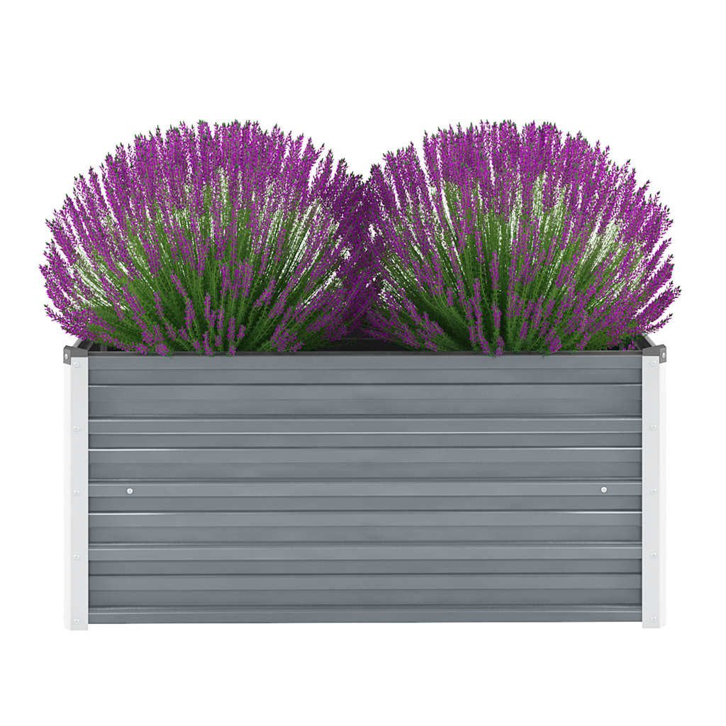 vidaXL Hochbeet vidaXL Garten-Hochbeet Verzinkter Stahl 100x40x45 cm Grau