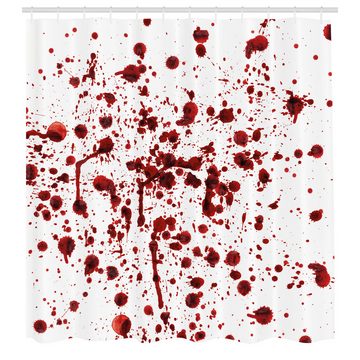 Abakuhaus Duschvorhang Moderner Digitaldruck mit 12 Haken auf Stoff Wasser Resistent Breite 175 cm, Höhe 180 cm, Blutig Blutspritzer Scary