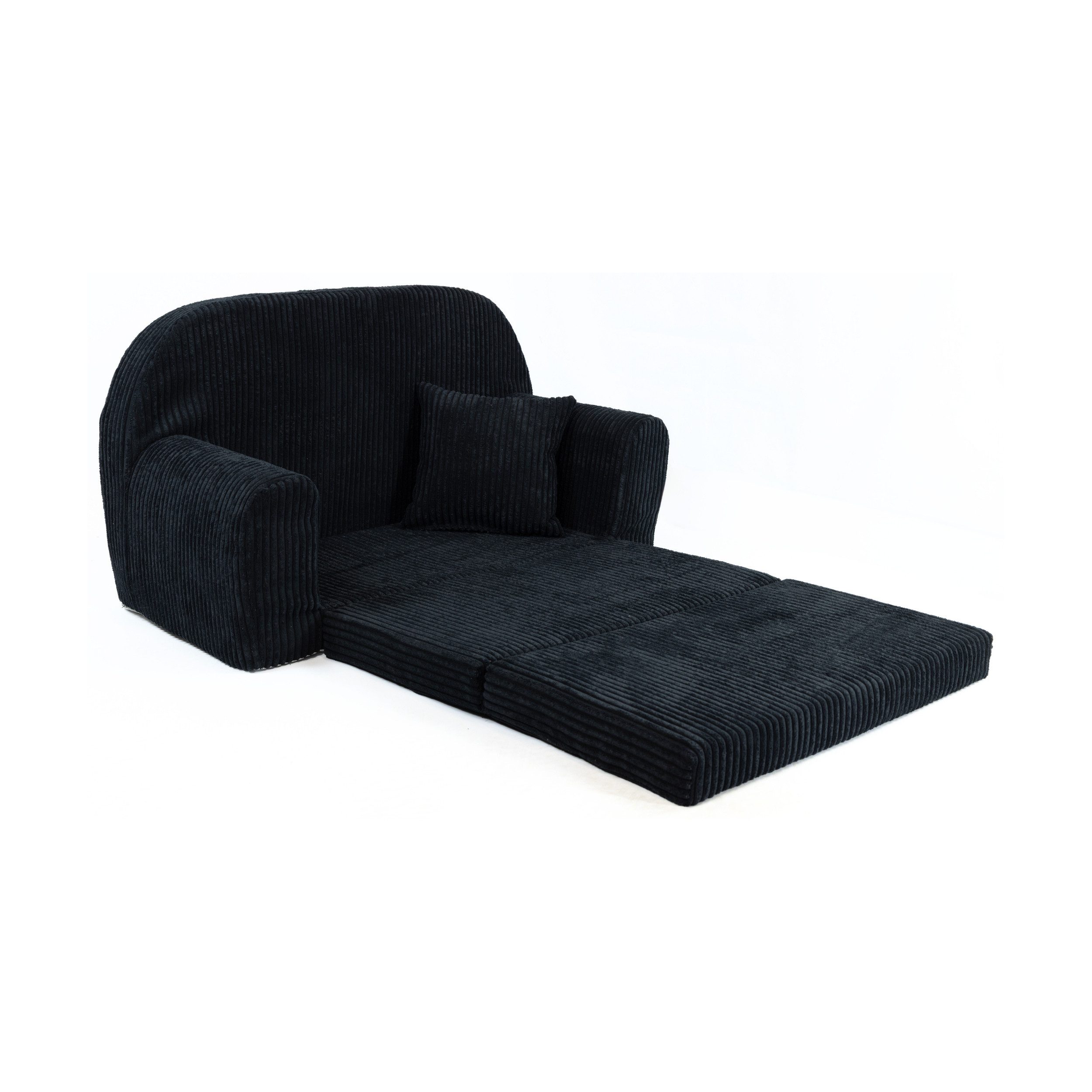 FORTISLINE Kindersofa Mini-Sofa Rosalia aus Cord – Komfort, Stil und Sicherheit für Ihr Kind, zusammenklappbar, waschbarer Bezug, keine Montage erforderlich – Bild 2 von 5