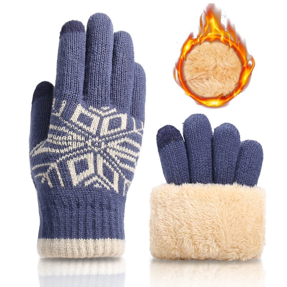 Bextsrack Strickhandschuhe Winterhandschuhe Doppellagige Touchscreen Warm H günstig online kaufen