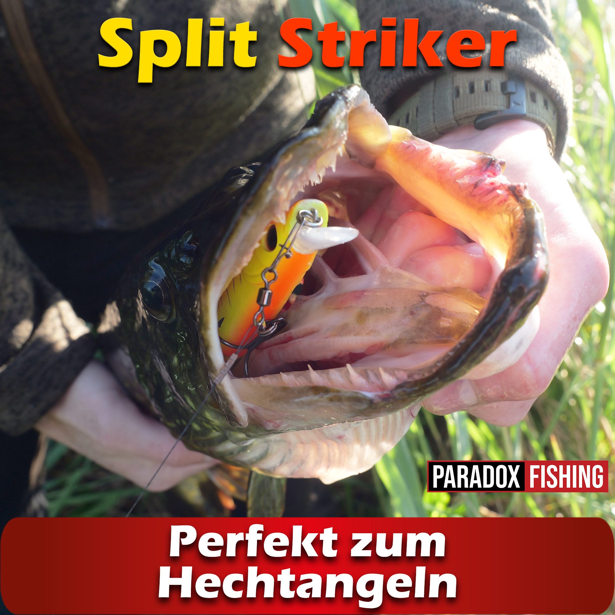 Paradox Fishing Kunstköder Hecht Wobbler Set 12,5cm/21,5g I 13,5cm/21g, (4er Set), REALISTISCHER LAUF