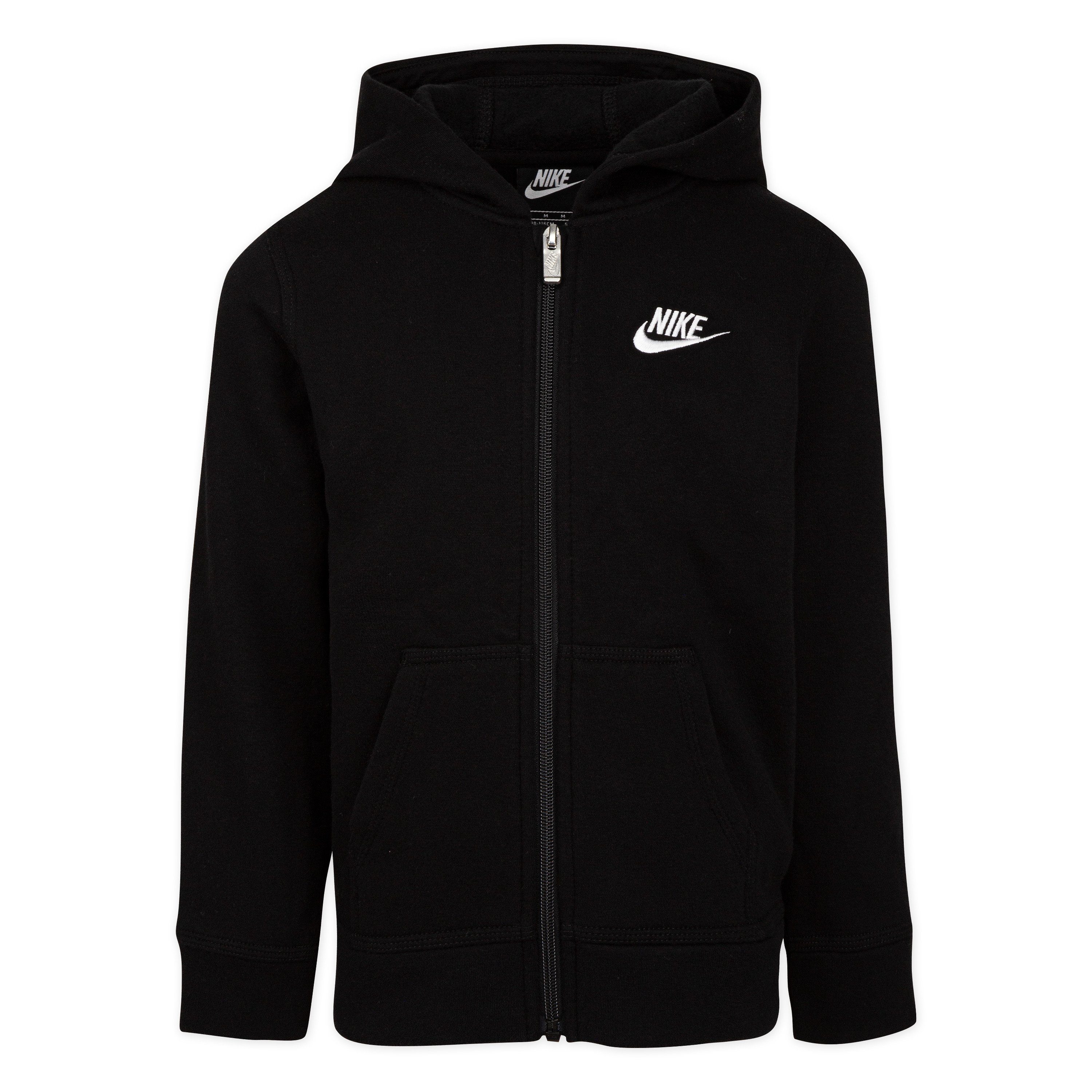 Nike Sportswear NKB FLEECE Kinder CLUB Kapuzensweatjacke schwarz FZ - HOODIE für