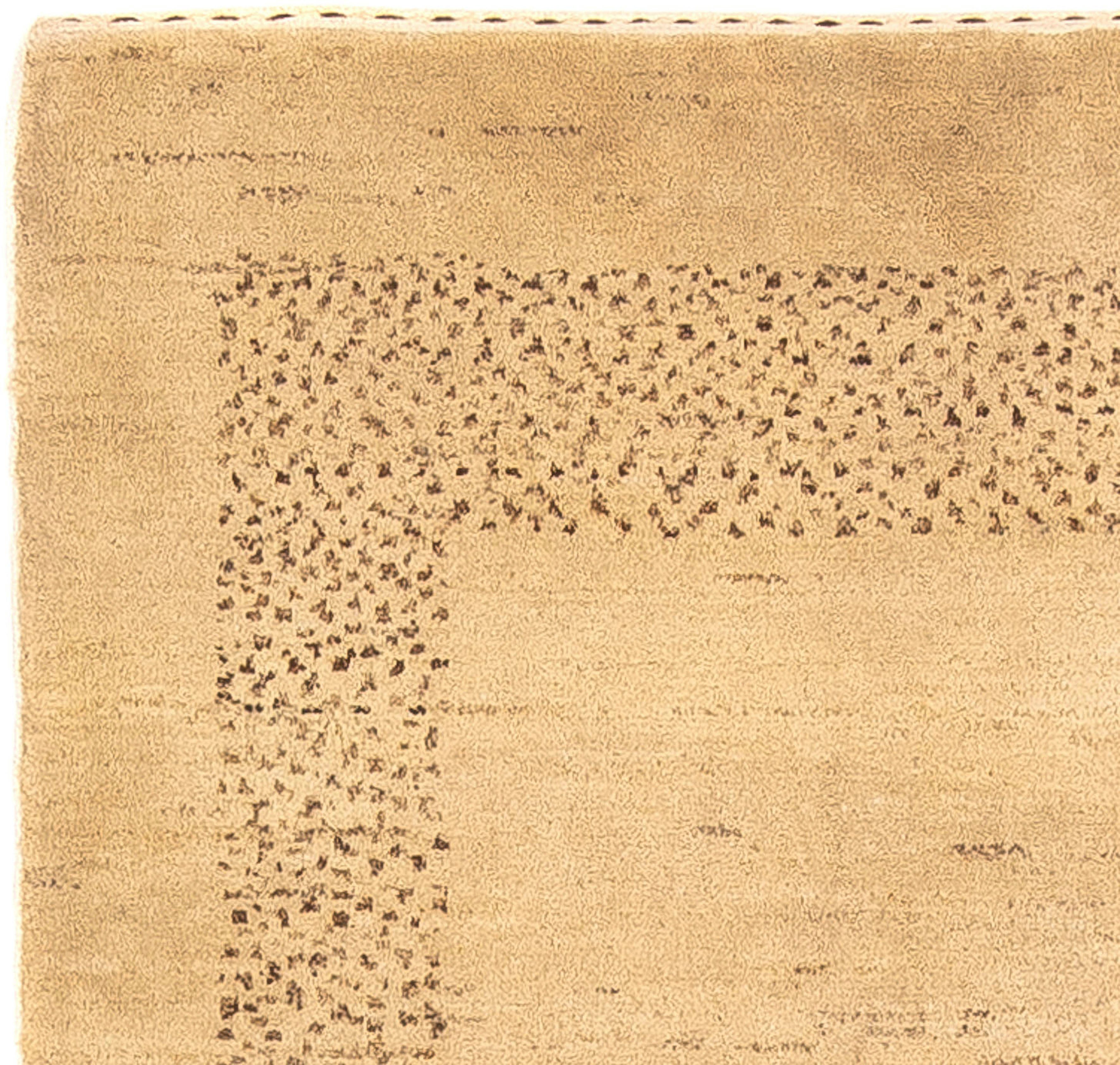 Wollteppich Gabbeh - x Zertifikat - Handgeknüpft, 99 - Indus 18 Höhe: Einzelstück beige, morgenland, 158 cm rechteckig, mit Wohnzimmer, mm,