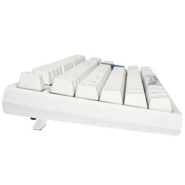 Ducky ONE 2 TKL PBT MX-Speed-Silver Gaming-Tastatur (mechanische Tasten, USB, deutsches Layout QWERTZ, weiß, RGB-LED)